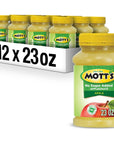 Motts No Sugar Added Applesauce 23 Oz Jar Pack Of 12 Good Source Of Vitamin C No Artificial Flavors