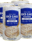 Snacktery Lightly Salted Rice Cakes  Thin  Crunchy Whole Grain Brown Rice Cakes  Low Calorie Gluten Free  Pack of 4