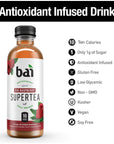 Bai Iced Tea Rio Raspberry Antioxidant Infused Supertea Crafted with Real Tea Black Tea White Tea 18 Fl Oz Pack of 12