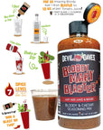 Devil Daves Blaster XL  12 OZ Big Bottle  Liquid Bloody Mary Seasoning  Original Medium heat Works with ANY Tomato Juice Briny Bold Enhancer Concentrated cocktail mix Big Flavor Gluten Free