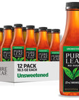 Pure Leaf Iced Tea Unsweetened Real Brewed Tea 185 Fl Oz Pack of 12