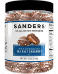 Sanders Milk Chocolate Sea Salt Caramels  18 oz Tub