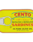 Cento Skinless  Boneless Sardines 4375 Ounce Tins Pack of 25