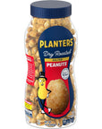 PLANTERS Salted Dry Roasted Peanuts Party Snacks Plant Based Protein 16oz 1 Jar