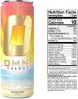 OMNI Energy Drink Beach Day 12 Oz Pack of 12  Contains 200mg Natural Caffeine B Vitamins CoQ10 Ginger Root Extract  SugarFree Low Calorie Energy Drink for AllDay Vitality