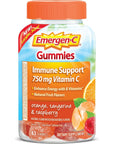 Emergen-C 750mg Vitamin C Gummies for Adults, Immune Support Gummies with B Vitamins, Gluten Free, Orange, Tangerine and Raspberry Flavors - 63 Count