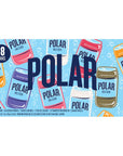 Polar Seltzer Water Sampler Variety Pack 12 fl oz cans 18 pack