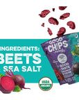 Baked Organic Beet Chips by GOOD CHIPS! 100% Natural, Oil Free, Only Two Ingredients: Organic Beets and Sea Salt. 1 oz Bags, Pack of 6