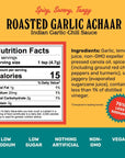 Brooklyn Delhi Roasted Garlic Achaar  Spicy Lemony Savory Sweet Flavor  Made with Indian Spices Red Chili Powder and Unrefined Cane Sugar  Vegan Nothing Artificial Pack of 2