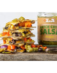 Authentic Roasted New Mexico Hatch Chile Salsa By Zia Green Chile Company  Delicious FlameRoasted Peeled  Diced Southwestern Certified Green Peppers  Vegan  GlutenFree MEDIUM HEAT LEVEL