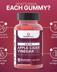 O Gummy365 Keto ACV Gummies 1000 mg - Low Calorie, Low Sugar & Gluten-Free - Apple Cider Vinegar Gummies for Digestion, Detox, & Gut Health - Formulated with Vitamins B9 and B12-60 Count