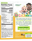 CoComelon Sprout Organic Baby Food, Toddler Snacks, Banana Snack Bar 5 Count (Pack of 6)