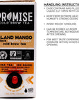 Promise Beverages Slightly Sweet Island Mango Cold Brew Tea On Tap 1 Gallon  128 fluid ounces Rainforest Alliance Certified Bag In Box Liquid Ready To Drink Sweetened with Stevia