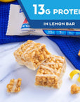 Atkins Lemon Snack Bar, Made with Real Almond Butter, 1g Sugar, Gluten Free, High in Fiber, Keto Friendly, 8 Count