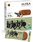 Olyra Organic Breakfast Biscuits Hazelnut Carob | Healthy Snacks, Low Sugar, High Fiber, Plant Based Protein Cookies (1 Box of 4 Packs)