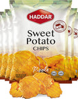 Haddar Sweet Potato Chips, .75oz (6 Pack) | Premium Sweet Potatoes, Wholesome & Delicious, Just 3 Natural Ingredients for Healthier Feel Good Snacking