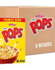 Kelloggs Corn Pops Breakfast Cereal Kids Cereal Family Breakfast Family Size Original 6 Boxes