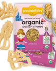 Pastabilities Organic Kids Princess Shaped Mac and Cheese Fun Pasta Noodles with Cheddar Cheese Powder NonGMO Wheat Pasta 9 oz 2 Pack