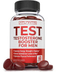 Testosterone Booster For Men Gummies - Male Enhancement, Boosts Energy, & Optimizes Physical Performance. Formulated with Tribulus, Horny Goat Weed, Saw Palmetto, Maca Root & More - 60 Gummies