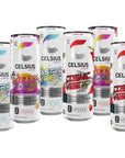 Celsius Energy Drink Functional Essential Sparkling Space Vibe Variety PackLimited edition Friendly Drink With straws  12 Fl Oz each Pack of 6 cans By Drinkolin