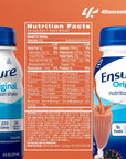 Ensure Original Nutrition Meal Replacement Shake 10 Pack Variety Pack Vanilla  Milk Chocolate  8 Fl Oz With Fiber gluten free  In 4K Logistics Packaging 10 Count