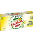 Canada Dry Lemon Lime Sparkling Seltzer Water 12 fl oz cans 12 count