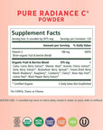 PURE SYNERGY Pure Radiance C | Organic Vitamin C Powder | 100% Natural, Whole Food, Non-GMO Supplement with Camu Camu Extract | For Immune and Collagen Support (4 oz Powder)