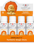 Ginger Rescue Shots by The Ginger People  Immunity Boosting Caffeine Free Energy Digestive Heath Wild Turmeric Flavor 2 Fl Oz Pack of 12