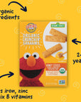 Earth's Best Organic Kids Snacks, Sesame Street Toddler Snacks, Organic Crunchin' Grahams for Toddlers 2 Years and Older, Honey Sticks with other Natural Flavors, 5.3 oz Box (Pack of 6)