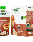 Sprout Organic Baby Food, Stage 4 Toddler Pouches, Strawberry Banana & Butternut Squash Power Pak, 4 Oz Purees, Pack of 12