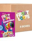 Kelloggs Froot Loops Breakfast Cereal Kids Cereal Family Breakfast Original with Marshmallows 8 Boxes