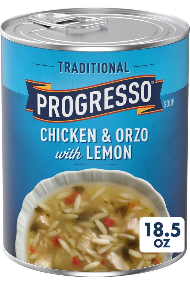 Progresso Traditional, Chicken &amp; Orzo with Lemon Canned Soup, 18.5 oz.