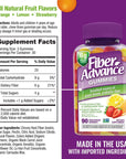 Fiber Advance Gummies | 100% Plant Based Fiber Supplement for Digestive Health | Chicory Root Inulin Prebiotic Fiber Gummies for Adults | Gluten Free, Vegetarian, & Non-GMO (Pack of 3)