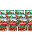 Contadina Diced Tomatoes with Roasted Garlic 145 oz Pack of 12 Cans