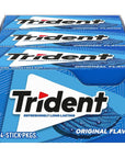 Trident Original Flavor Sugar Free Gum, 12 Packs of 14 Pieces (168 Total Pieces)