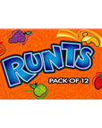 Wonka Runts Hard, chewy candies , Fruity, chewy candy, 5 oz, pack of 12