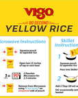 Vigo 90 Second Yellow Rice with Extra Virgin Olive Oil 88 Ounce Pack of 12