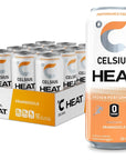 CELSIUS HEAT Orangesicle Performance Energy Drink Zero Sugar 16oz Can Pack of 12