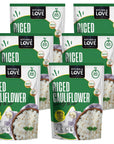 Kitchen  Love Riced Cauliflower 8 oz 6 Pack  Low Carb Rice Alternative Vegan Gluten Free Ready to Eat Food or Microwaveable Food Dairy Free Shelf Stable Food Precooked Rice