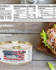 Wild Albacore Tuna Fish by American Tuna  No Salt Added Wild Caught MSC Certified and OnebyOne Pole Caught  6 6 Ounce Cans  Super Premium Canned Tuna for Health and Flavor Enthusiasts