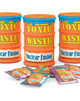 Toxic Waste  Nuclear Fusion  Dual Flavored Hazardously Sour Candies  5 Assorted Flavor Combinations  148 oz Drums Pack of 3