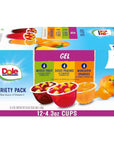 Dole Fruit Bowls in Gel Variety Pack - 4.3oz, 12 Cups