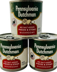 Pennsylvania Dutchman Canned Mushroom Pieces and Stems No Salt Added  Three 4 oz Cans