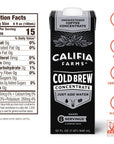 Califia Farms  Unsweetened Cold Brew Coffee Concentrate 32 Oz Pack of 3 100 Arabica Shelf Stable Plant Based Vegan Gluten Free Non GMO Sugar Free Iced Coffee