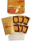 Lazy Bear Boba Instant Bubble Tea Kit Boba Milk Tea Drinks for HotIced Tea Frappes Smoothies Bubble Tea Kit with Brown Sugar Boba for Home or OntheGo360g Powder Pouch 6x75g Boba Packs 6 Straws Okinawa Brown Sugar