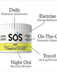 SOS Hydration Electrolyte Powder Drink Mix Supplement - 31 Servings (Lemon)