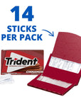 Trident Cinnamon Sugar Free Gum 3 Packs of 14 Pieces 42 Total Pieces