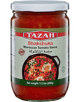 Tazah Shakshuka Sauce 13 lbs 600g  Authentic Moroccan Style Rich Tomato Sauce  Versatile Cooking Base  Traditional Mediterranean Recipe  NutrientRich Vegetarian