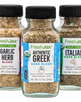 FreshJax Mediterranean Spices Sampler Pack  3 Sampler-Sized Bottles