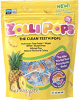 Zollipops Clean Teeth Lollipops Diabetics and Keto Diet Pineapple 3.1oz